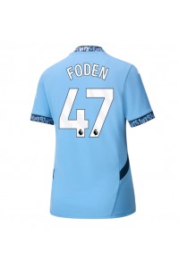 Manchester City Phil Foden #47 Fotballdrakt Hjemme Klær Dame 2024-25 Korte ermer